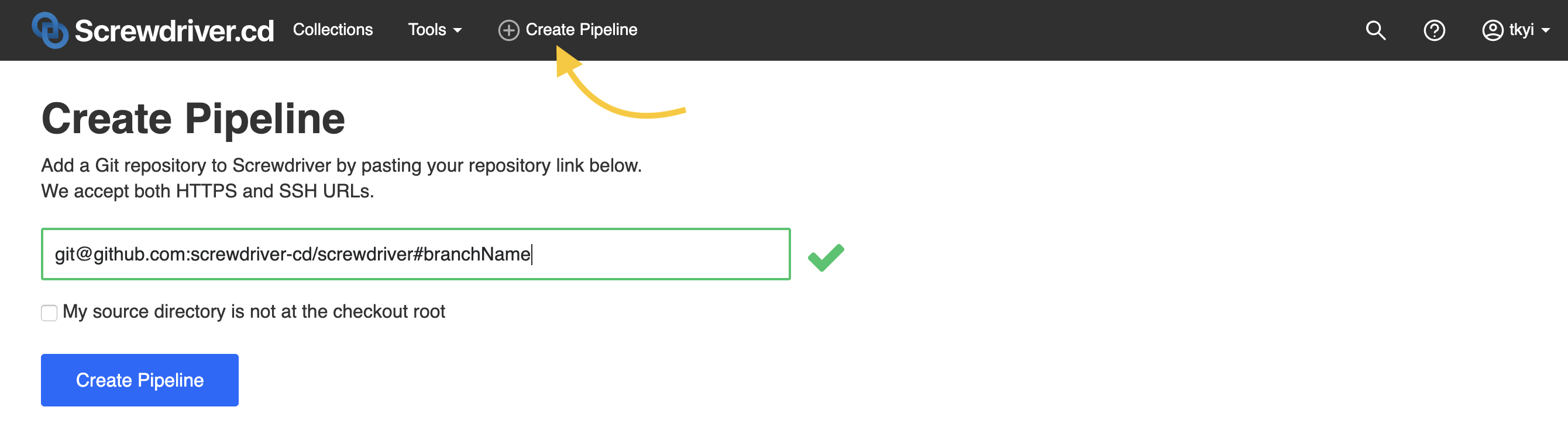 Create a pipeline